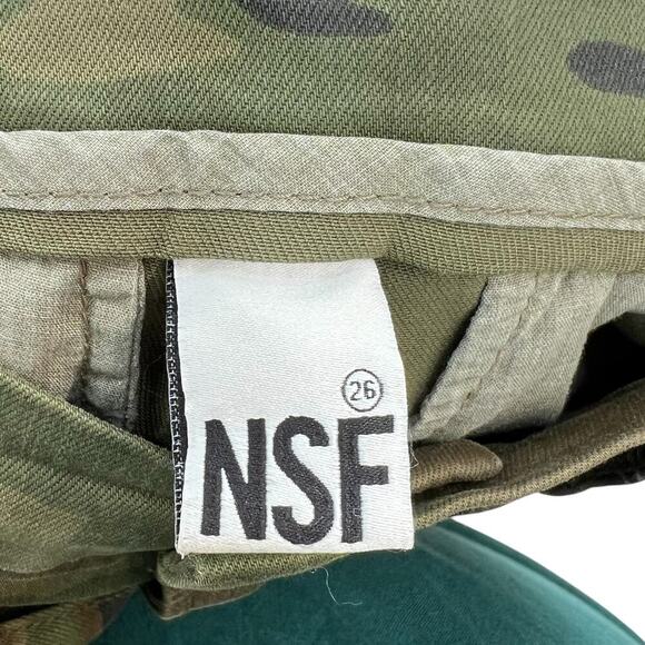 NSF Vincent Camo Skinny Leg Cargo Pant Deep Olive Camo Print Green Size 26 - Picture 11 of 13